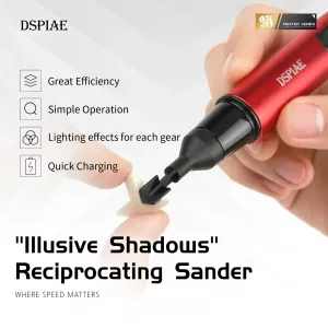 DIY ES-A Electric Reciprocating Sander USB Charge 8 Sanding Heads Overload Protection 100 Min Usage Premium Sandpapers Storage Case