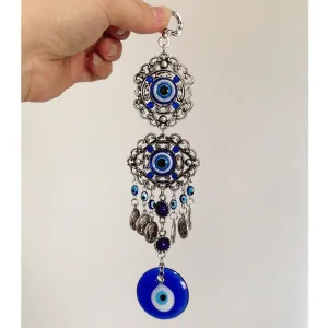 Wall Hanging Pendant Turkish Greek Blue Glass Evil Eye Amulet Lucky Eye Charm
