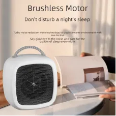 600W Smart Space Heater Dual Gear Compact Quiet Heating Threaded Wire EU/US Plug Portable Electric Heater for Home Office