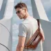 BULLCAPTAIN Men's Genuine Leather Fanny Bag Adjustable Strap Waist Bag Retro Crossbody Chest Bag