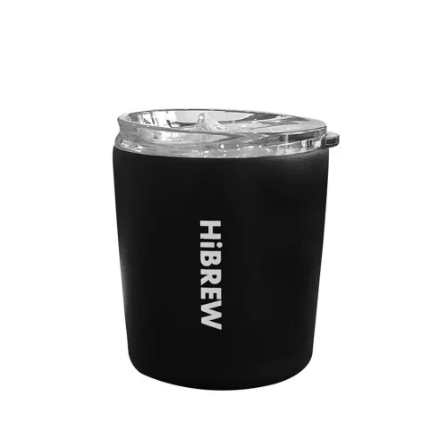 HiBREW 240ml Portable Hanging Ear Style Coffee Thermal Mug Foldable Filter Stainless Steel Double Wall Vacuum Insulated Coffee Cup