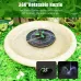 Color RGB Light Solar Fountain Swimming Pool Landscape Automatic Boat Bilge Pump 360 Degree Rotating Nozzle 9V/4W Floating Waterfall Fountain Bird Bath Outdoor Decoration Portable
