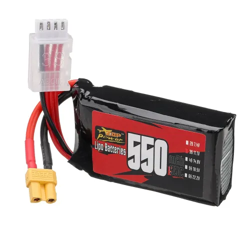 ZOP Power 3S 11.1V 550mAh 95C 6.105Wh LiPo Battery XT30 Plug for BETAFPV Pavo20 Pro RC FPV Racing Drone
