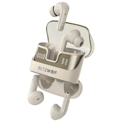 BlitzWolf BW-FYE17 bluetooth Earphone 2-in-1 2 Pairs TWS Earbuds Dual LED Power Display 13mm Large Drivers Stereo Long Battery Life Portable Wireless Earphone with Mic