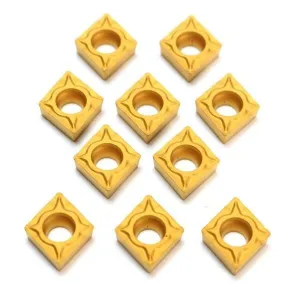 Machifit 10pcs CCMT060204-HM YBC251 Carbide Insert Titanium Coated Carbide Cutter