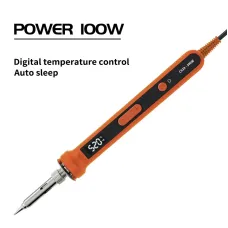 100W Digital Electric Soldering Iron Kit Set 220V Temperature Adjustable Welding Tool Ceramic Heater Soldering Tips Rework EU Plug