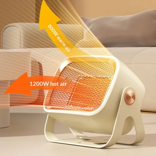 Tevorex 1200W Mini Smart PTC Ceramic Heater, IPX4 Waterproof, Energy-Saving Space Heater with Overheat Protection for Home & Office