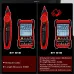 TOOLTOP Large LCD Screen Network Cable Tester + Multimeter 2 in 1 400M/500M Network Cable Length Measure AC DC Current Voltage Measurement Anti-noise Line Tracker ET616 ET618