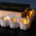 12pcs LED Electronic Tealight Remote Control Timing Tears Christmas Wedding Birthday Confession Decoration Flash Candle with 2-Key Remote Control