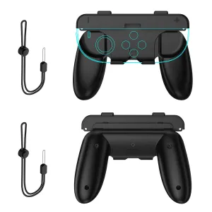 JYS JYS-NS2276 Switch2 Detachable 2-in-1 Joy-Con Grip Ergonomic Dual Hand Mode Tool-Free SL/SR Access Wrist Strap Portable Gaming Controller Grip Game Accessory