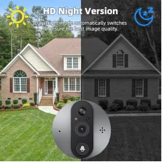 SY-37 Tuya Smart WiFi Door Camera 1080P 4.3 inch Color Screen HD Doorbell Eye Peephole Night Vision 5000mAh Battery PIR Motion Detection Intelligent Visual Door Bell