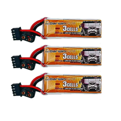 DarwinFPV 11.4V 380mAh 60C 3S LiPo Battery XT30 Plug for DarwinFPV BABY APE/PRO/V2