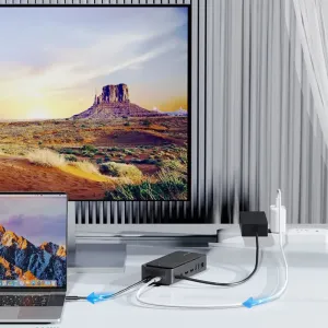 WAVLINK 13-in-1 USB-C Docking Station with M.2 PCIe and SATA SSD Enclosure 4K Triple Display 100W PD Charging 10Gbps 5Gbps USB Ports HD DPEthernet for Thunderbolt4/3 Laptops Computer