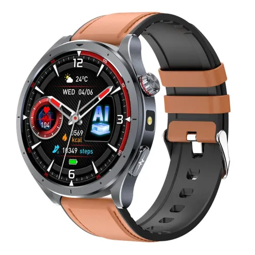 ET472 1.53-inch HD ECG AI GPT Built-in Flashlight Micro Physical Examination bluetooth Call Heart Rate Blood Pressure Blood Oxygen Monitor Blood Component Measurement Body Composition Analysis Sleep Monitoring Multi-sport Modes IP68 Waterproof Smart Watch