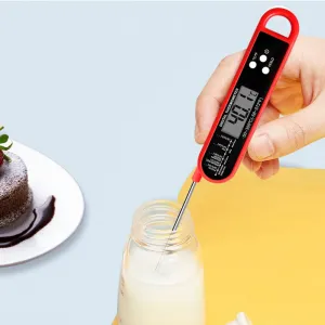 Foldable Digital Food Thermometer Grill Meat Kitchen Thermometer Baking Milk Water Thermometer Magnetic Kitchen Temperature Gauge