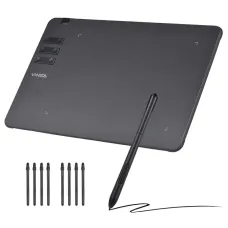 VINSA T605 Graphics Drawing Tablet 170x107mm Working Area 8 Pen Nibs Art Creation Sketches with 8192 Levels Pressure Battery-free