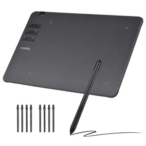 VINSA T605 Graphics Drawing Tablet 170x107mm Working Area 8 Pen Nibs Art Creation Sketches with 8192 Levels Pressure Battery-free
