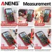 ANENG AL01 Portable Digital Multimeter High Precision Voltage Current Resistance Capacitance Frequency Temperature Tester Inductance NCV Detection True RMS Backlight Display Auto-Off