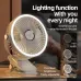 Mini Clip Fan Cordless Electric Ceiling Fan with LED Light Electric Fan USB Rechargeable Student Portable Desktop Camping Small Fan Air Circulator Clip-on for Home Camping Desktop