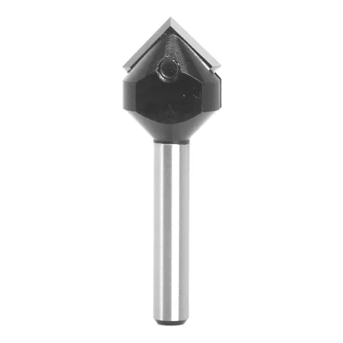 Insert Style Carbide Spoilboard V groove90 Single Flute Ruter Bit End Mills Woodworking Milling Cuttters Shank 1/4