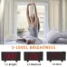 AGSIVO 8 Inch Projection Alarm Clock with 180 Rotatable Projector / FM Radio / Snooze / 3-Level Brightness Dimmer / Curved Clear LED Display / USB Charger For Bedroom Living Room