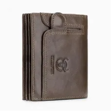 BULLCAPTAIN Genuine Leather Wallet for Men Retro Large Capacity Wallet RFID Blocking Wallet Multi-card Position Credit Card Purse Multifunctional Card Bag, Short Mens Wallet Gifts with Gift Box