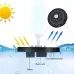 16cm Solar Floating Fountain with Lights 3W LED Solar Bird Bath Light Sensor with 6 Nozzles Auto On Off for Garden Decoration