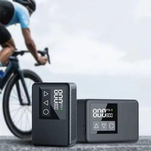 NEWO BL01 Universal MiniBike Tire Air Pump 120PSASmart Auto-stop Dual Digital Air Pressure Display 1000mAh Battery LEEmergency Flashlight Type-108g Portable Inflator For Electric Bikes Motorcycle Bicycle Balls