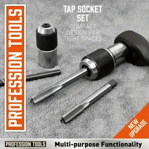 2PCS Adjustable Jaw Tap Set 3/8" Drive Premium Steel Fits Taps Reamers High-Quality Versatile Tool