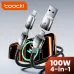 Toocki X118C2 100W USB-A/Type-C to Type-C/iP Cable Fast Charging Data Transmission Tinned Copper Core Line 1.2M Long for iPhone 17 17 Pro Max 16 15 14 for Xiaomi 17pro for Huawei Mate XTs for SAMSUNG for OPPO for VIVO