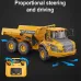 Double Eagle E591 RTR 1/20 2.4G 6WD RC Car for Volvo A40G Hauler Truck 3kg Loading LED Light Sound Full Scale Engineering Vehicle Kids Remote Controlled Articulated Dump Truck Toys for Boys Christmas Gifts