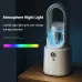 Portable Bladeless Fan With Night Light Spray Air Cooler Air Humidifier Six Speed Wind Adjustment USB Fan Desktop Fan Silent Air Conditioner