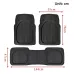 3pcs Deep Dish Heavy Duty Rubber Car Floor Mats Trim to Fit All Weather Protection for SUV Truck Van High-Quality PVC