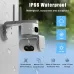 QD01 2MP+2MP HD WiFi PTZ Camera Dual lens Dual Screen IP Camera PIR Motion Detect Two-way Audio IP66 Waterproof Outdoor Security Wireless Camera