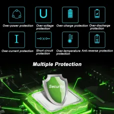 JSDSOLAR 14.8V 10Ah Sea Fishing Electric Reel Rechargeable Li-ion Battery with Power Adapter Fishing Reel Battery for Daiwa Shiman0