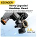 ESSAGER ES-ZJ28 Universal Bike Phone Holder Handlebar/Rearview Mirror Mount Bracket 360 Rotation for  4.7-6.7inch Mobile Phone Stand Shockproof Bracket