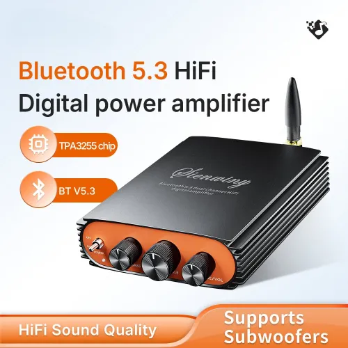 YS-KL5 Bluetooth 5.3 HiFi Digital Amplifier 600W Output Dual Channel TPA3255 Chip Supports Subwoofers AUX USB Audio Input Zinc Alloy