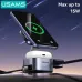 USAMS CD257 Qi2.0 3-in-1 Magnetic Wireless Charger 15W Fast Wireless Charging Stand with Retractable Cable for iPhone 17 17Pro 16 Pro Max 15 14 13 for Android Phone for Apple Watch for Airpods Portable Foldable Design