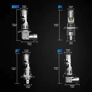 NovSight 2PCS 17000LM 60W LED Car Headlight Bulbs 6500K Bright White IP68 Waterproof Level LED Headlamp