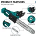 Drillpro 12 Inch Brushless Electric Chainsaw Cordless High Power 4000-5999W Speed 6800rpm Wood Cutter Ideal for Home DIY Woodwork Landscaping Garden Tools