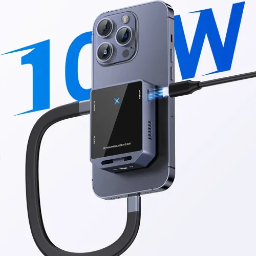 M.2 NVMe SATA 2230 SSD Enclosure Dual Protocol USB 3.2 Gen2 10Gbps 4K HD PD 100W Fast Charging Mobile Hard Drive Case for iPhone 16 Pro 15 14 13 Pro Max