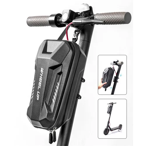 WHEELUP 3L Electric Scooter Front Bag Waterproof EVA Hard Shell Storage Bag Front Hanging Bag for Electric Scooter Bike
