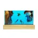 NIKOLATOY The Underwater World Creative Resin Night Light Wooden Base Desktop Ornament