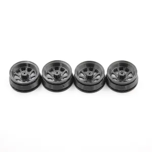 QY3D 4PCS MNRC MN82 1/12 RC Car Parts Tires Wheels Rims for TOYOTA Land Cruiser LC79 Vehicles Models Spare Accessories