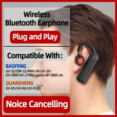 ABBREE BT-E2 Walkie Talkie Wireless Headset Headphone 2.4G Noise Reduction Handsfree Earpiece Replacement for UV-5R UV-32 Walkie Talkie