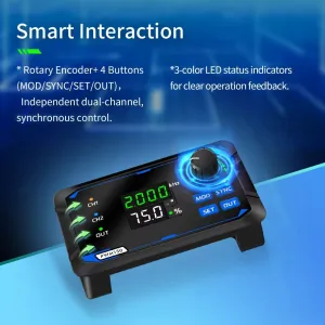 JUNCTEK Dual-Channel PWM 150 SqW Pulse Signal Generator Adjustable Frequency 1Hz-150kHz 0%-100% Duty Cycle 360 Phase Control Servo Motor Drive Portable Compact Design