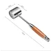 IPRee Dual Sided Stainless Steel Meat Hammer Rosewood Handle s Kitchen Tool for Steak Tenderizing Beating Pounder for Beef, Chicken, Pork