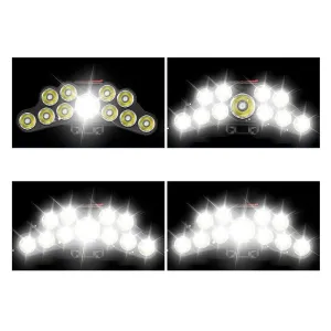 Camping Headlight Head Flashlight Head Light 11 LEHeadlamp Rechargeable Powerful Head Lamp Built-in Rechargeable 18650 Battery SH-T11