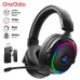Oneodio EKSA MaKo BT Gaming Headset 2.4GHz Wireless Bluetooth Headphones RGB Light 50mm Drivers 3D Stereo Sorround Audio High-Definition Voice Calls 80H Playtime Support Wired Connection Low Gaming Latency Over-Ear Headphones