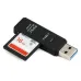 DM-HC32 2 IN 1 Card Reader USB3.0 to SD/TF Memory Card Reader High Speed Smart Card Reader Adapter for PC Laptop Accessories